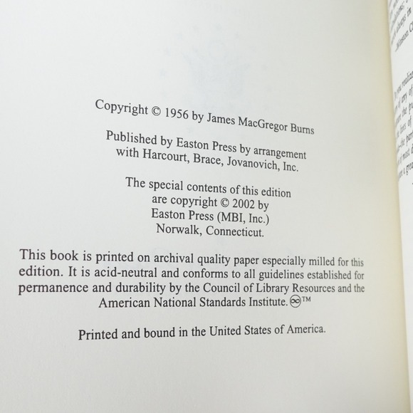 EASTON PRESS ROOSEVELT Volume 1 & 2 by James MacGregor Burns Leather Bound Set - Picture 14 of 16